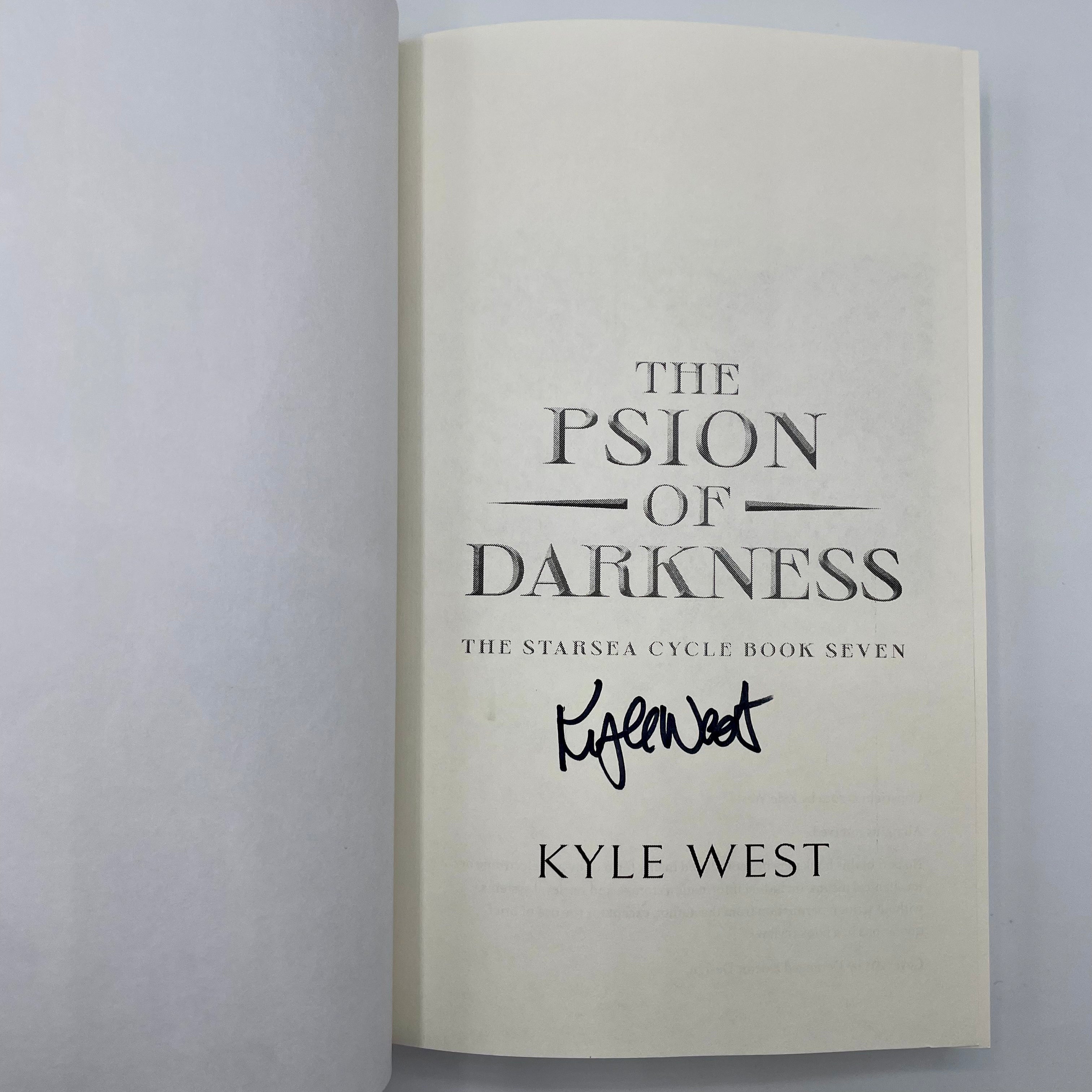 The Psion of Darkness (Signed Paperback)