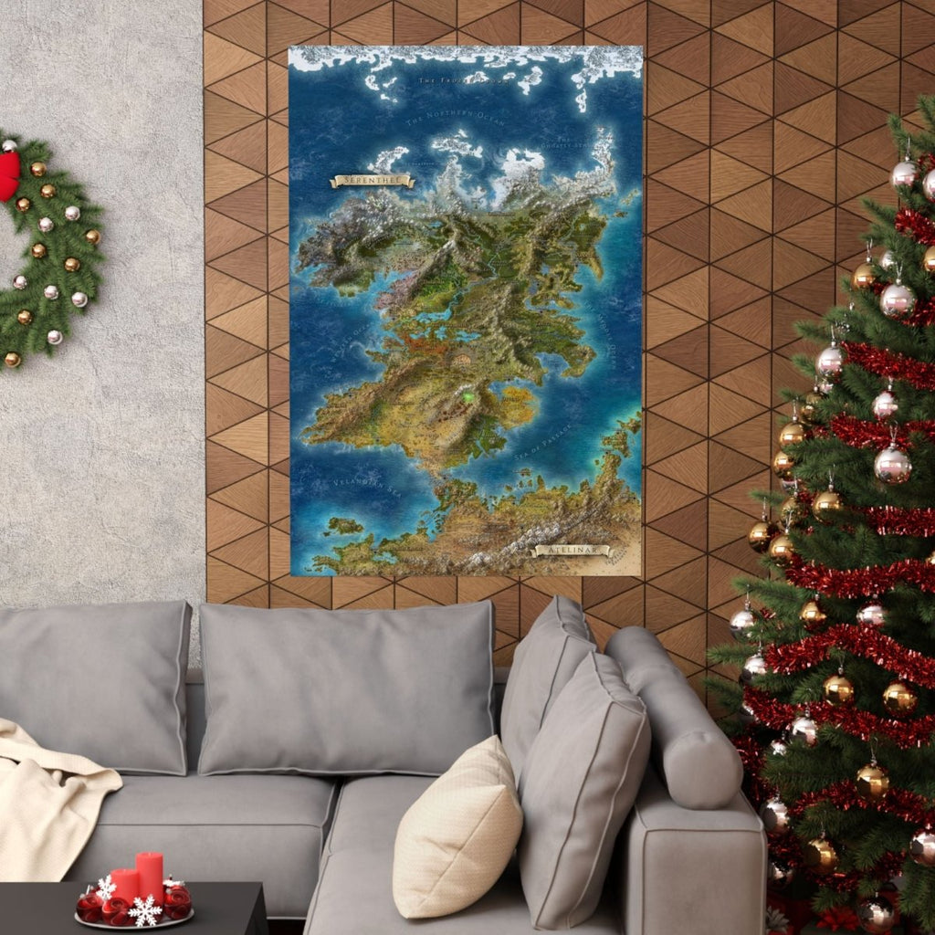 The Continent of Serenthel — Official Map from the All in Charisma Series - Kyle West Books