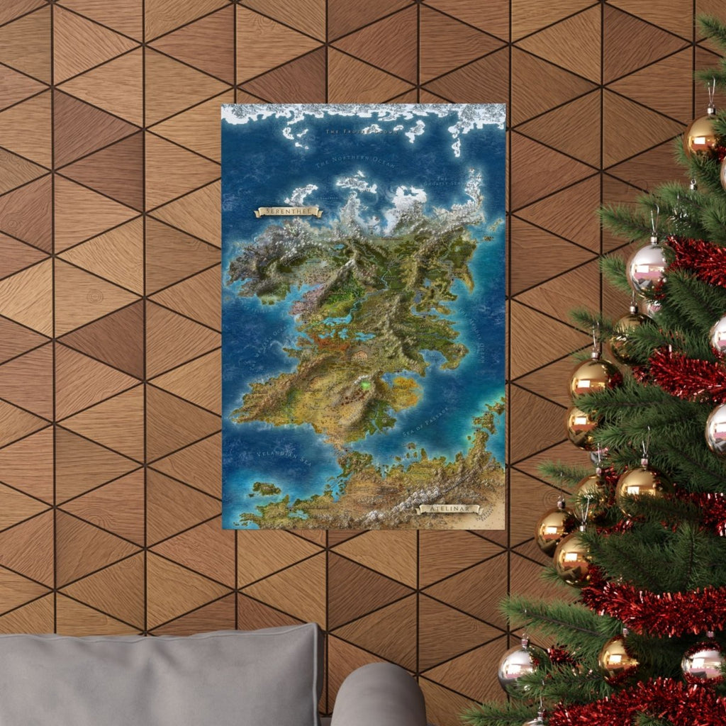 The Continent of Serenthel — Official Map from the All in Charisma Series - Kyle West Books
