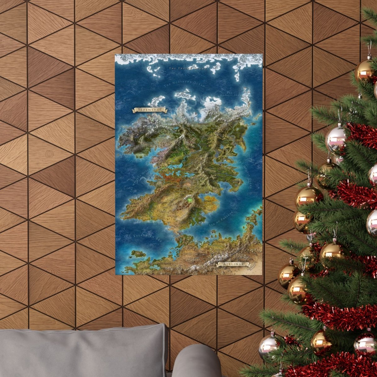 The Continent of Serenthel — Official Map from the All in Charisma Series - Kyle West Books
